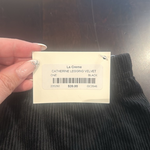 NWT ribbed velour leggings - OS - Picture 3 of 4